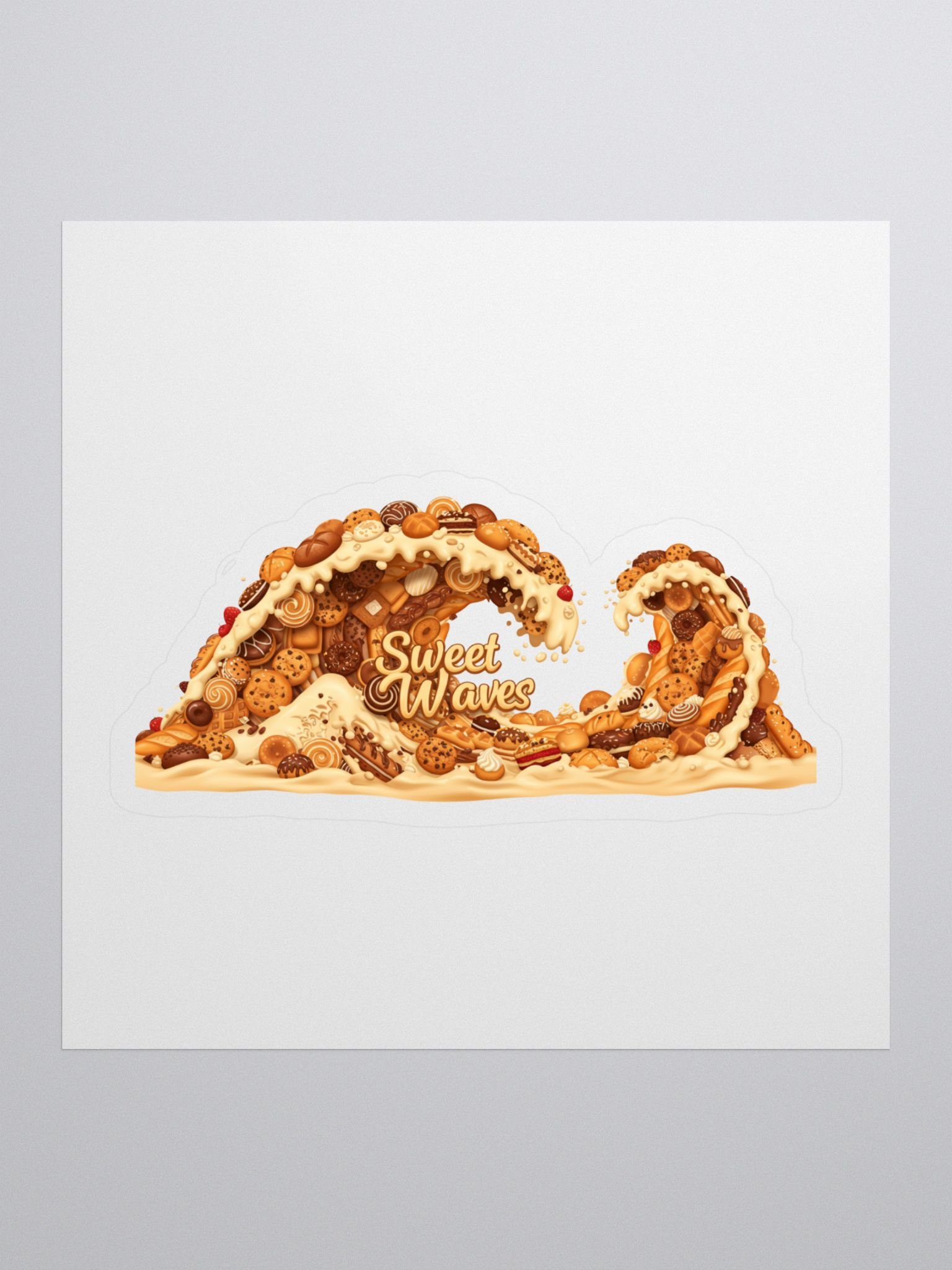 Sweet Treats Typography Kiss Cut Stickers product image (1)