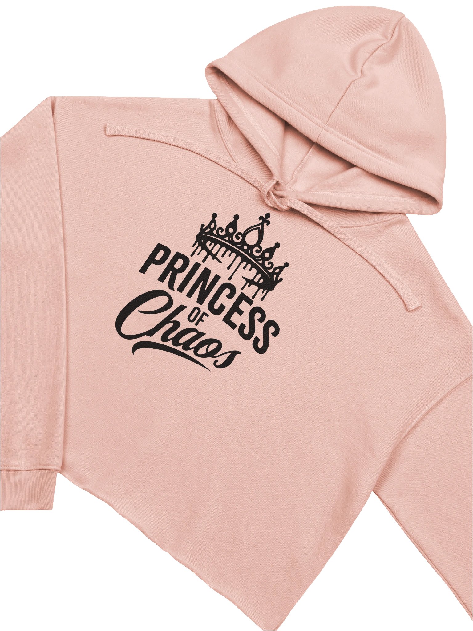 Princess of Chaos Tiara Cropped Hoodie - Black Text product image (3)