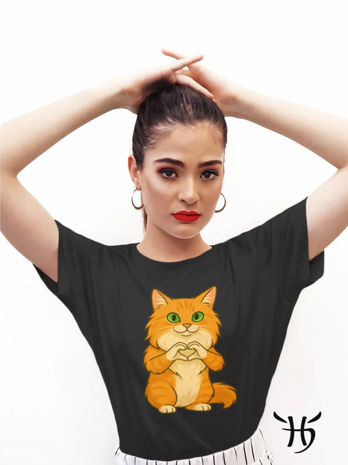 Señor Poofy Pants Cat Graphic Tee – Orange Floof Tribute Shirt product image (2)