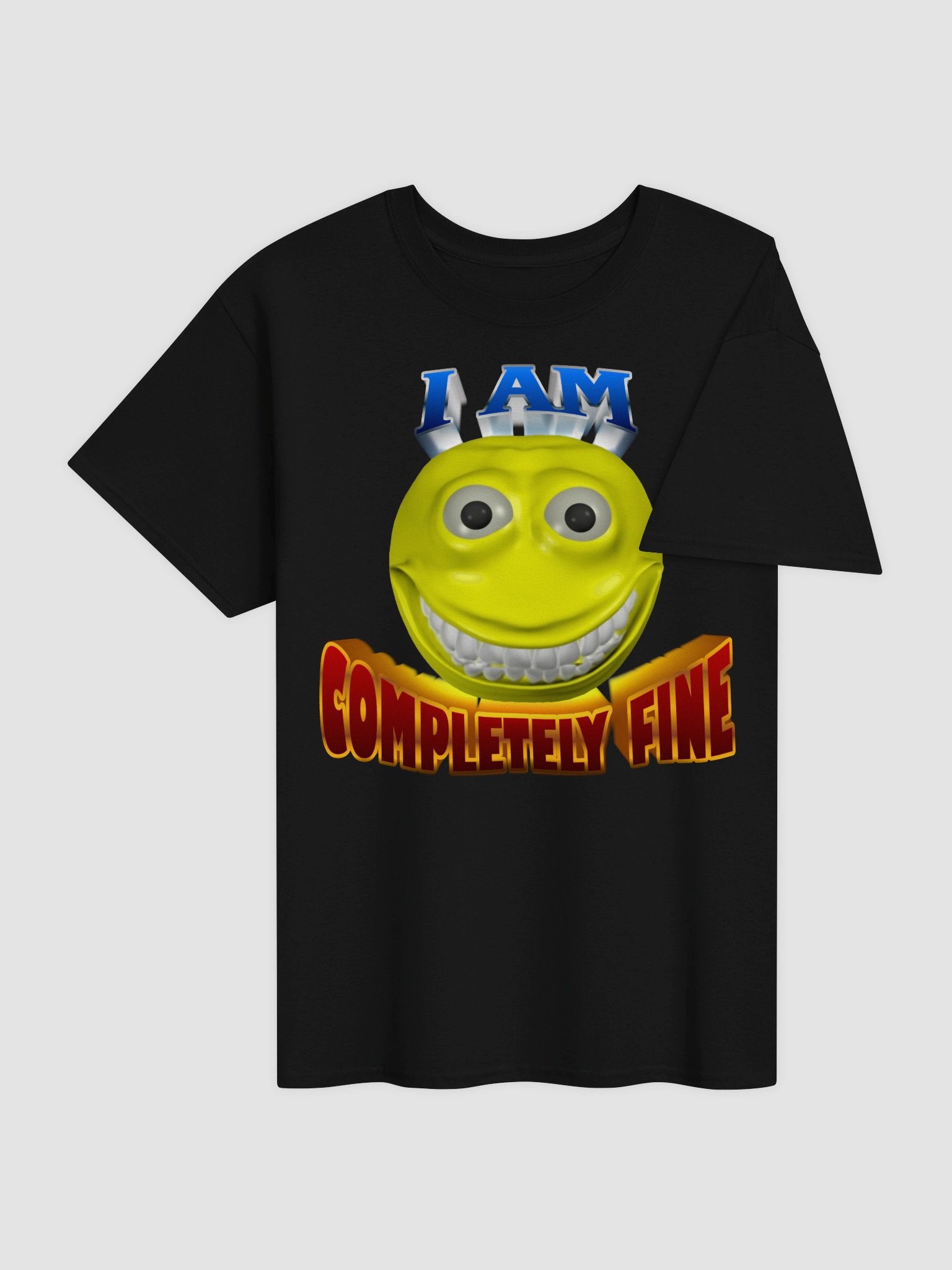 I am completely fine cursed emote T-shirt product image (8)