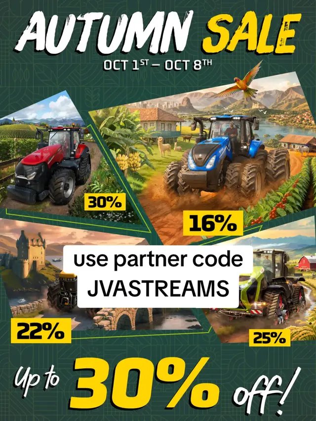 Use Partner Code JVASTREAMS at farming-simulator.com to help support my content. 🙂 #farming #farmingsimulator25 #farmsim #farmingsimulator #fs25