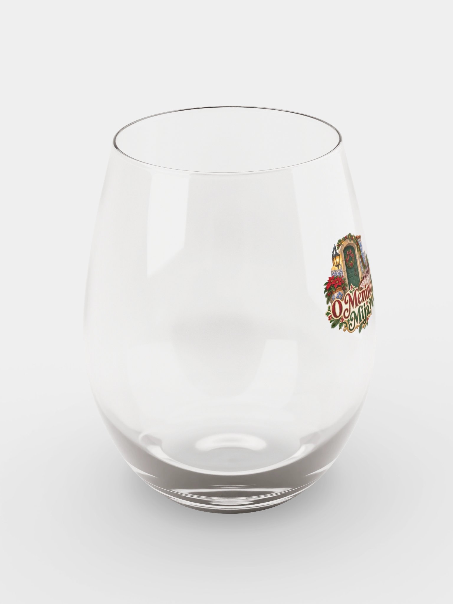 O Menino Mija? – Portuguese Christmas Tradition Stemless Wine Glass product image (7)
