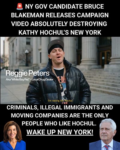 🚨 WOW - An Awesome new Campaign Ad was just released by NY Governor Candidate Bruce Blakeman ripping Kathy Hochul's policies ...