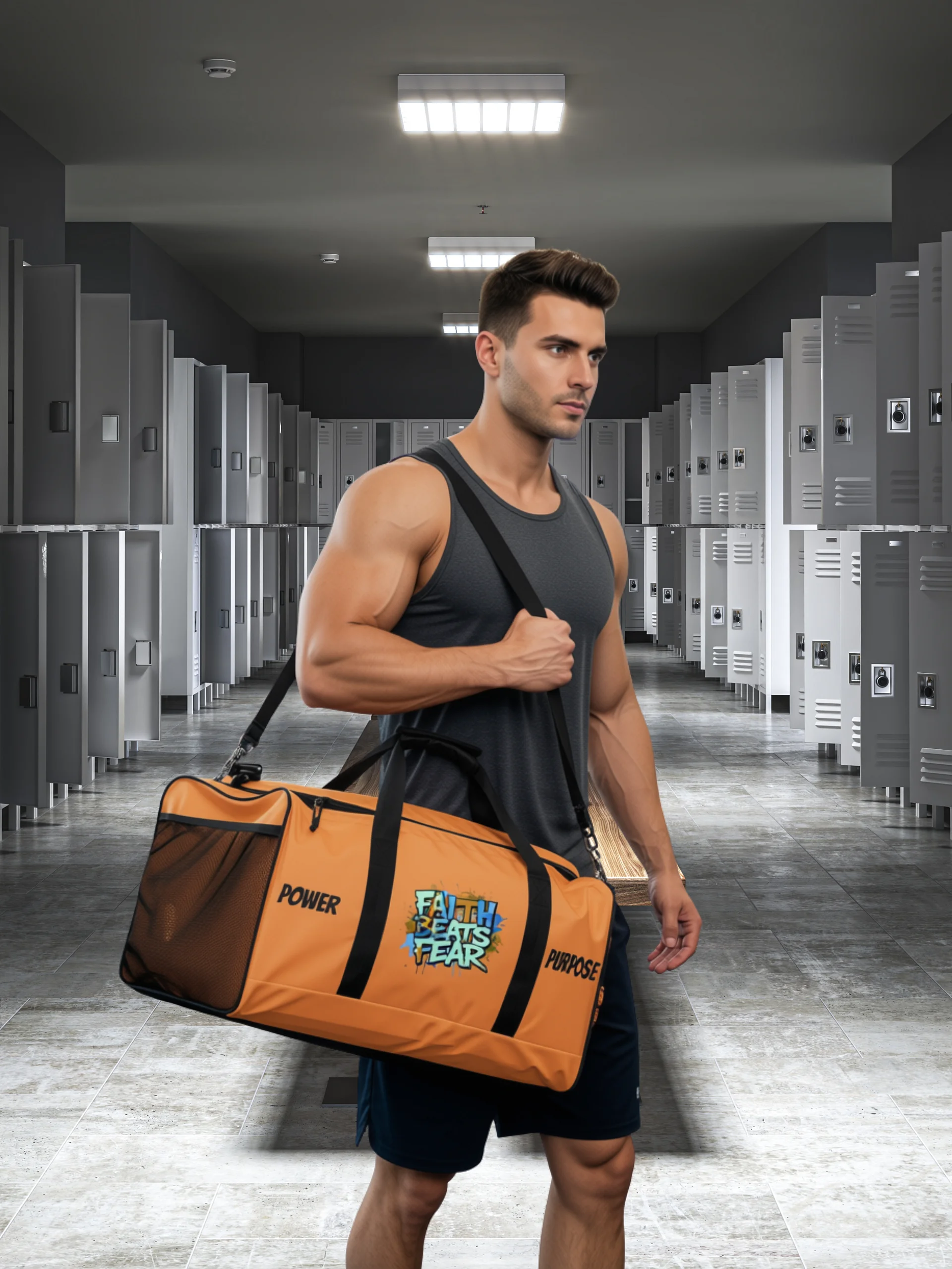 Faith Beats Fear Duffle Bag product image (7)