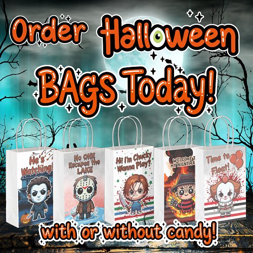 Bring the spooky fun to Halloween with our custom Halloween Bags — available in multiple sizes, multiple designs, and with or...