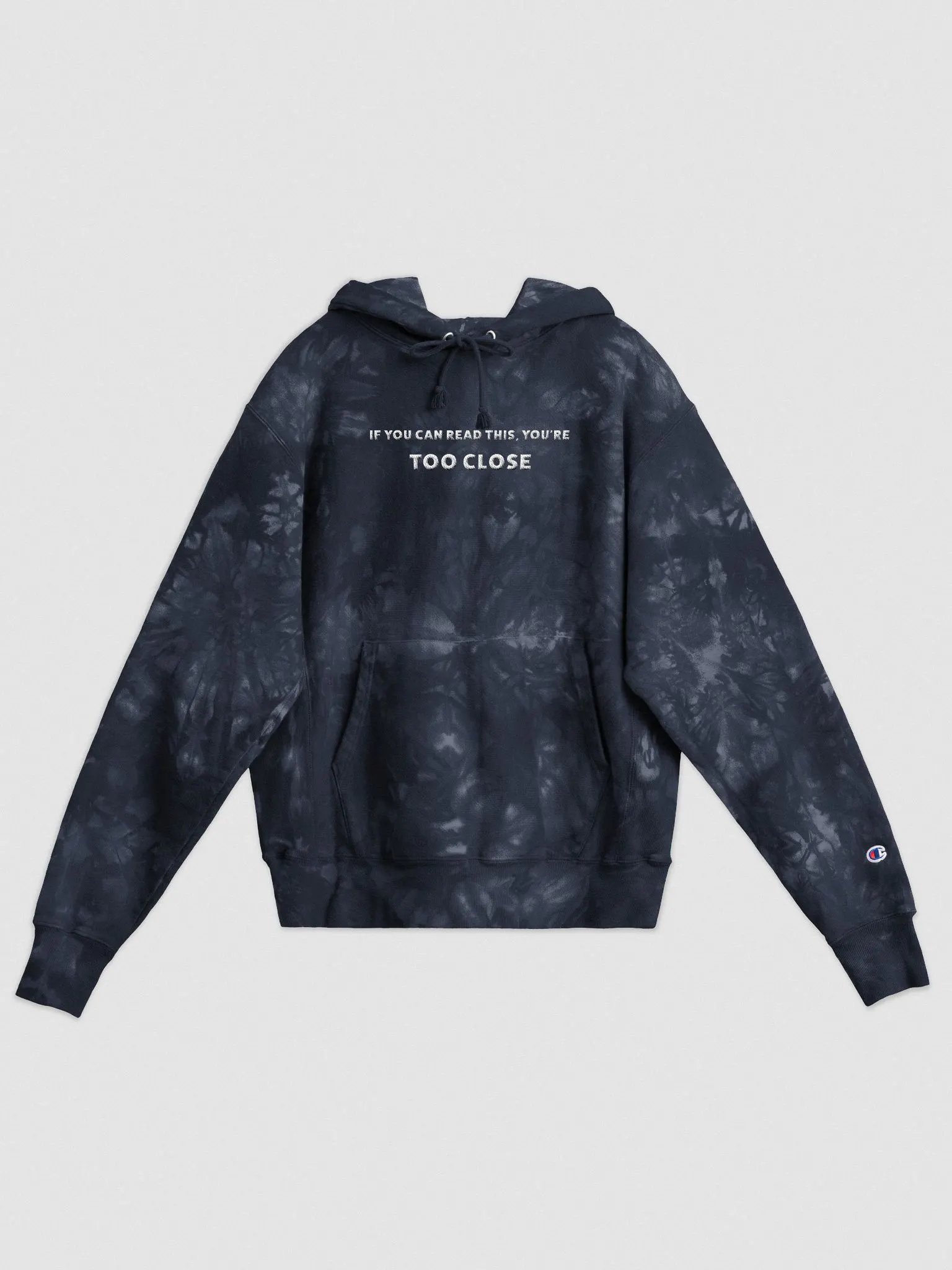 Too Close | Embroidered Champion Tie-Dye Hoodie product image (17)
