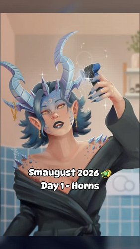 Its smaugust people! 
This year im following along with @_dracochat_ prompt list

When I first saw horns I wasn't sure which ...