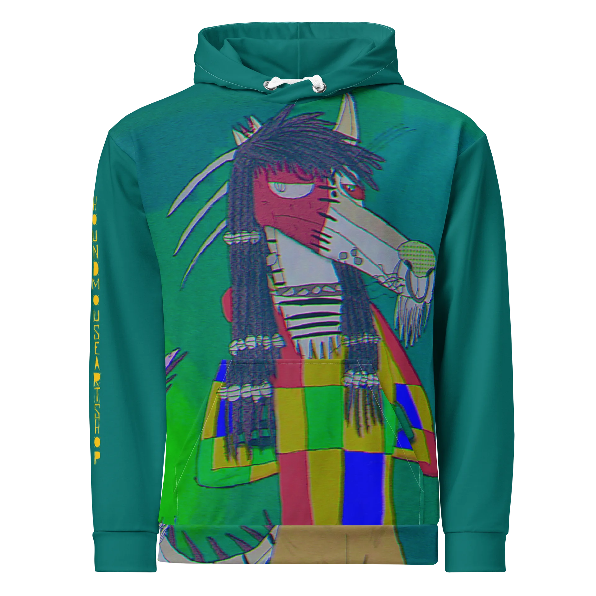 Maceo Thinks Calmly All-Over Print Recycled Unisex Hoodie product image (1)