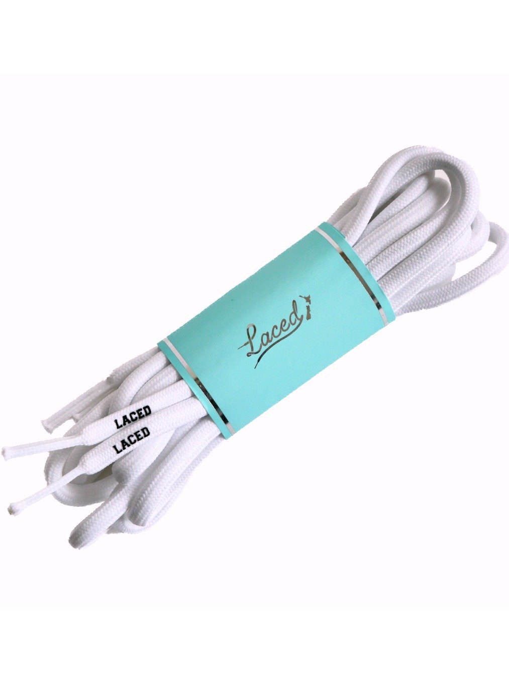 Laced Waxed Laces - Round - White product image (1)