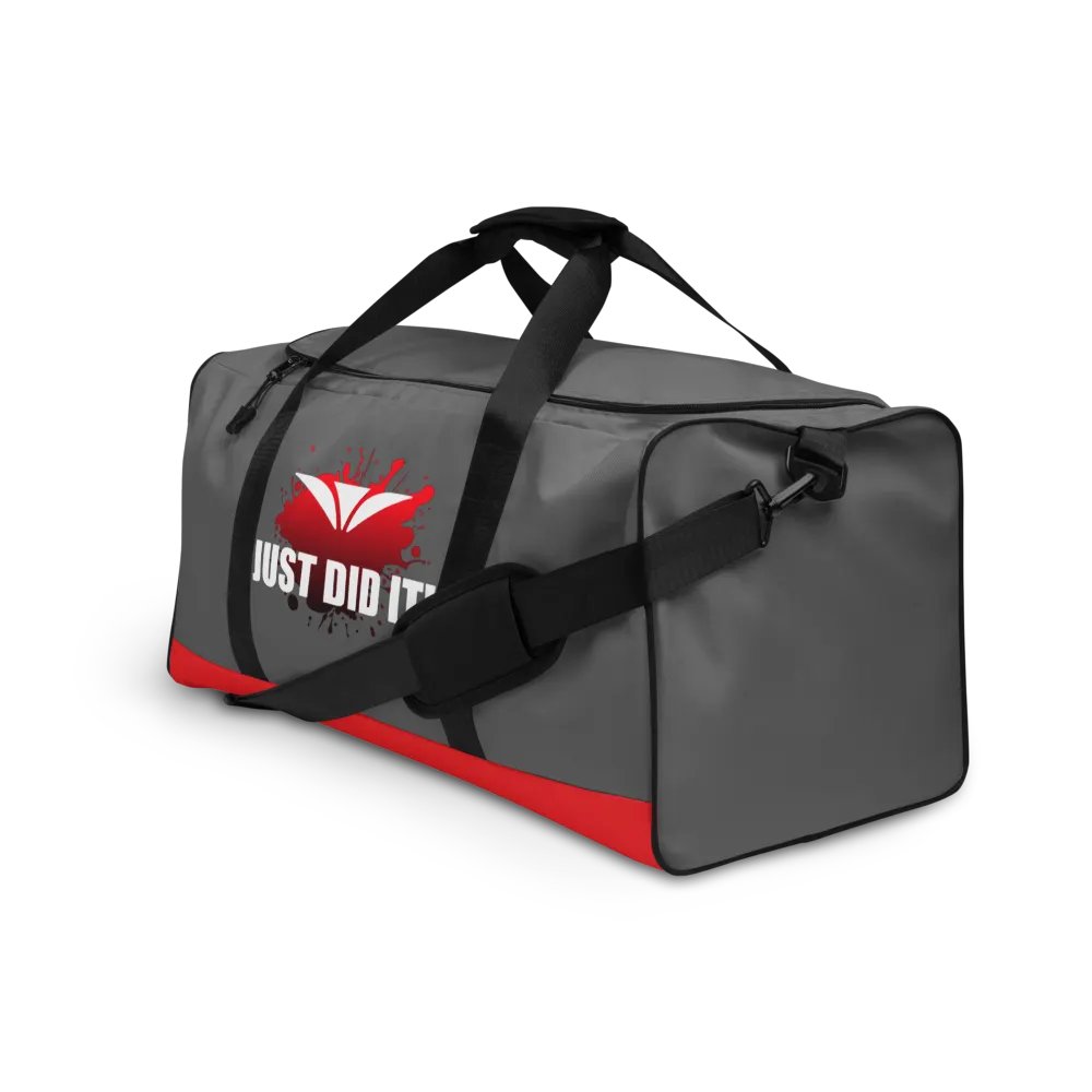 Just Did It! Red Splatter Gray Duffle Bag product image (3)