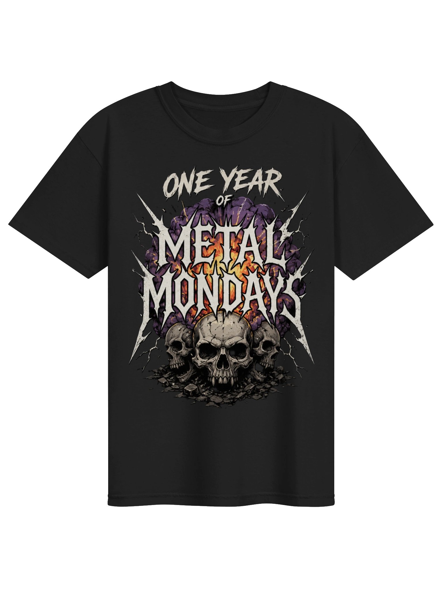 One Year of Metal Monday Skull Explosion Tee product image (1)