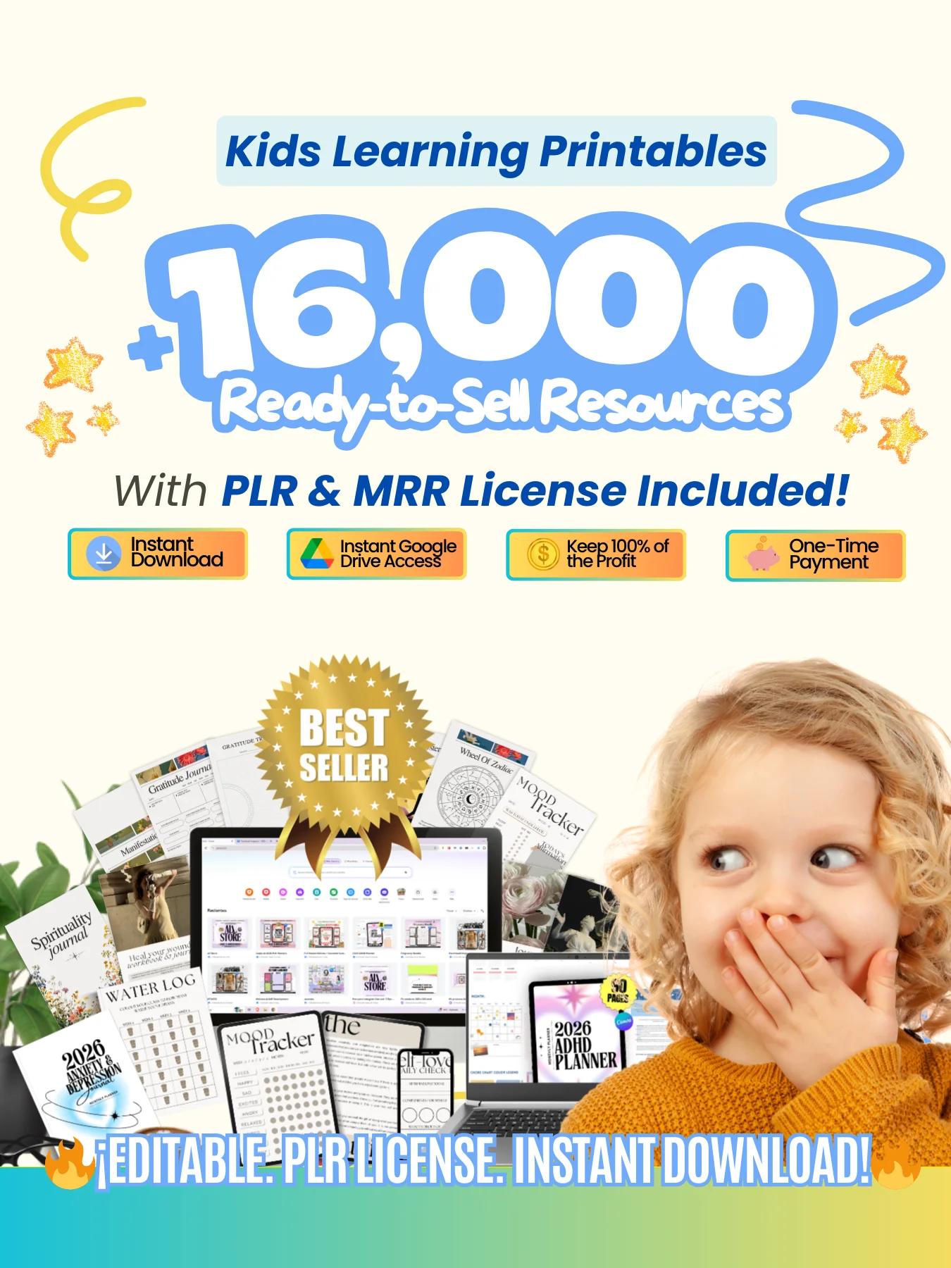 16,000+ Learning Resources for Preschool & Kindergarten | MRR PLR Bundle product image (1)