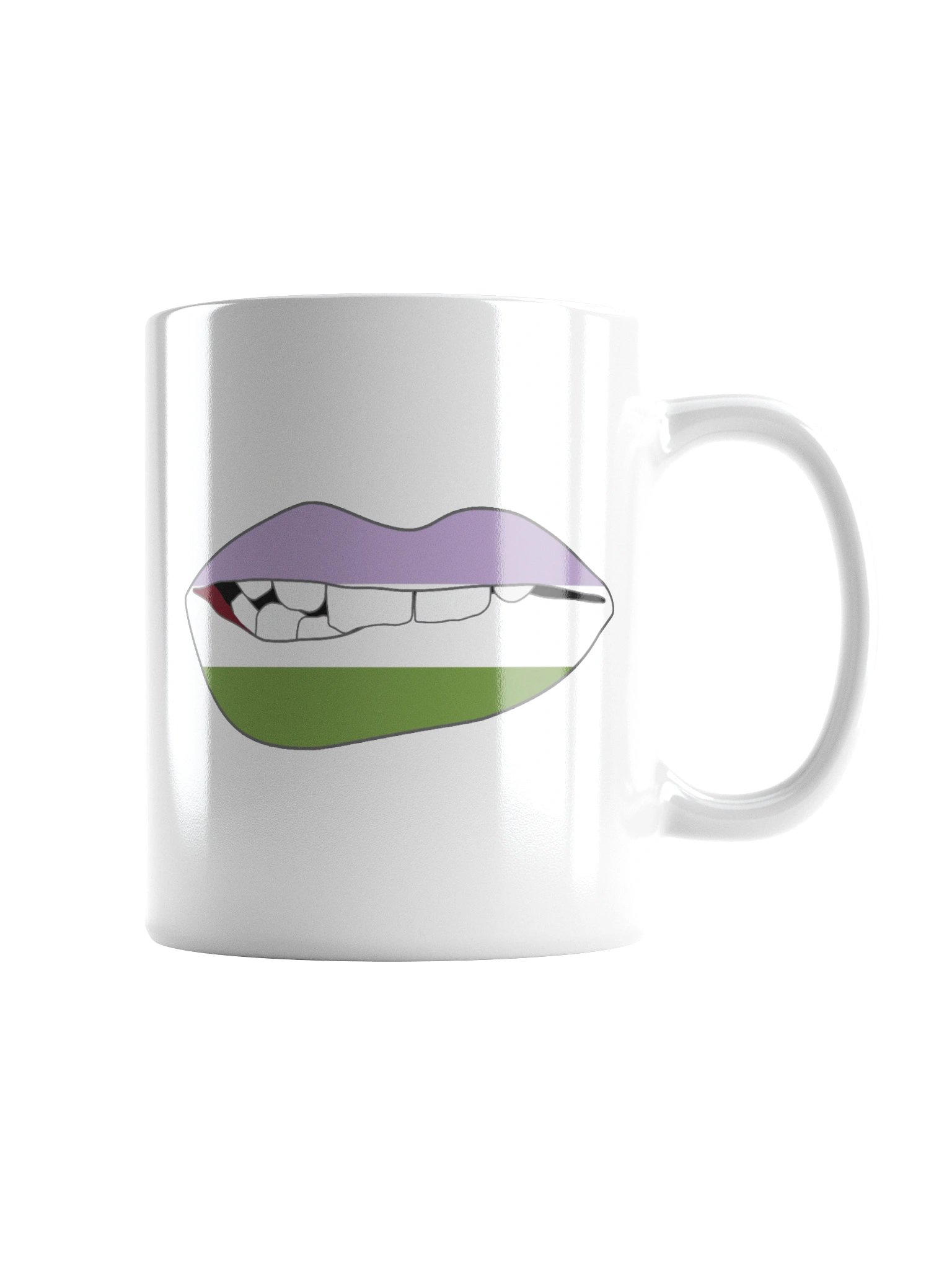 Genderqueer Pride Flag Biting Lips Mug product image (1)