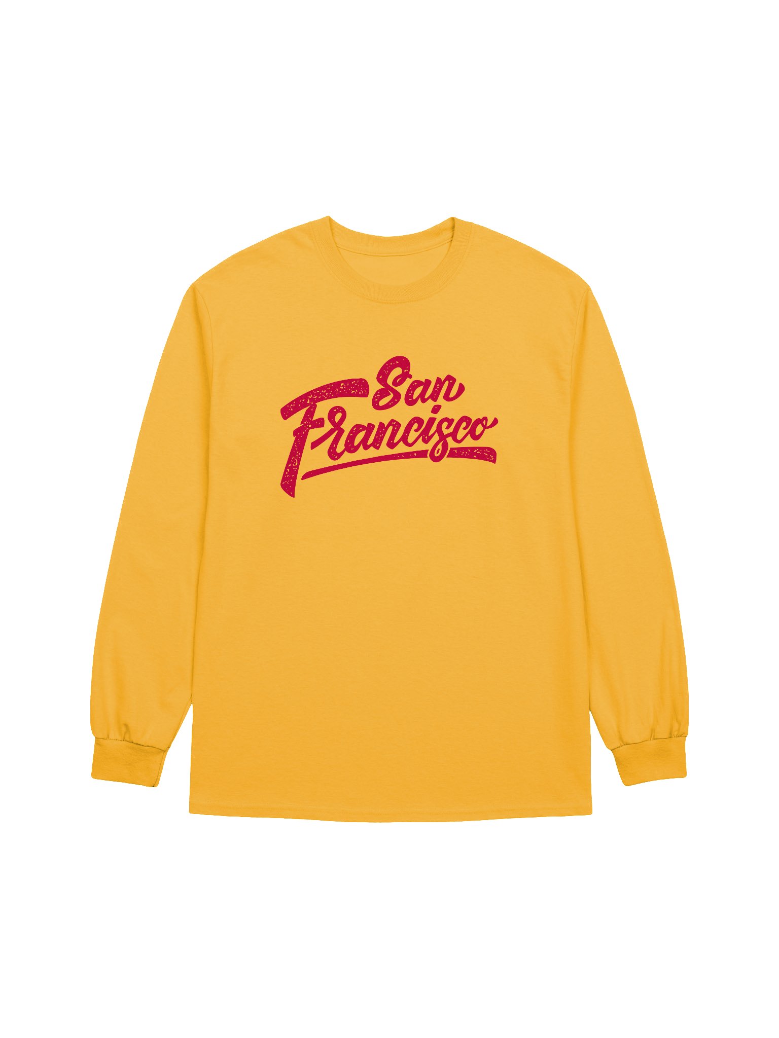 San Francisco Unisex Long Sleeve T-Shirt | Bold Red Script Design product image (1)