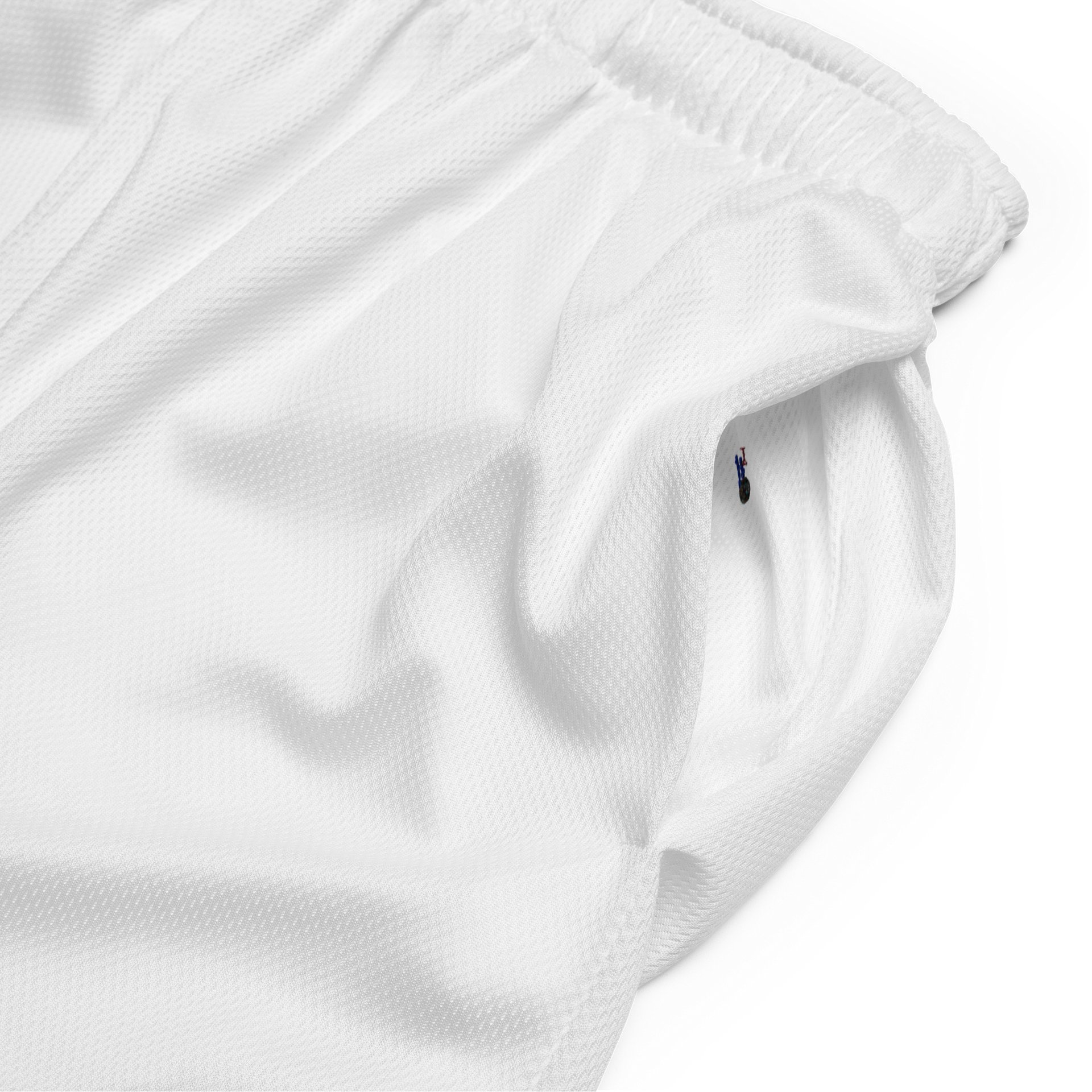 All-Over Print Recycled Unisex Mesh Shorts — Stretch & UPF50+ Tranquilo Quieto Brand product image (4)