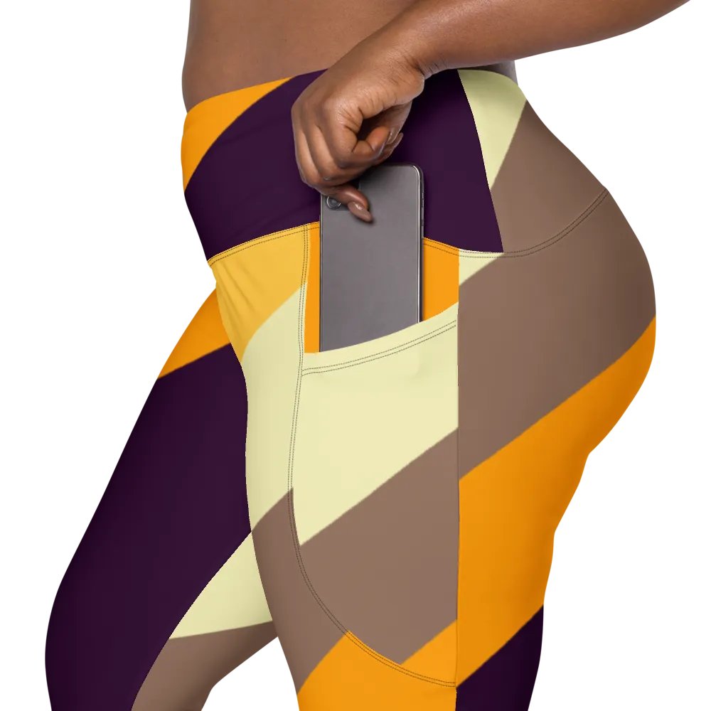 Sunset Stripes All-Over Leggings with Pockets product image (12)