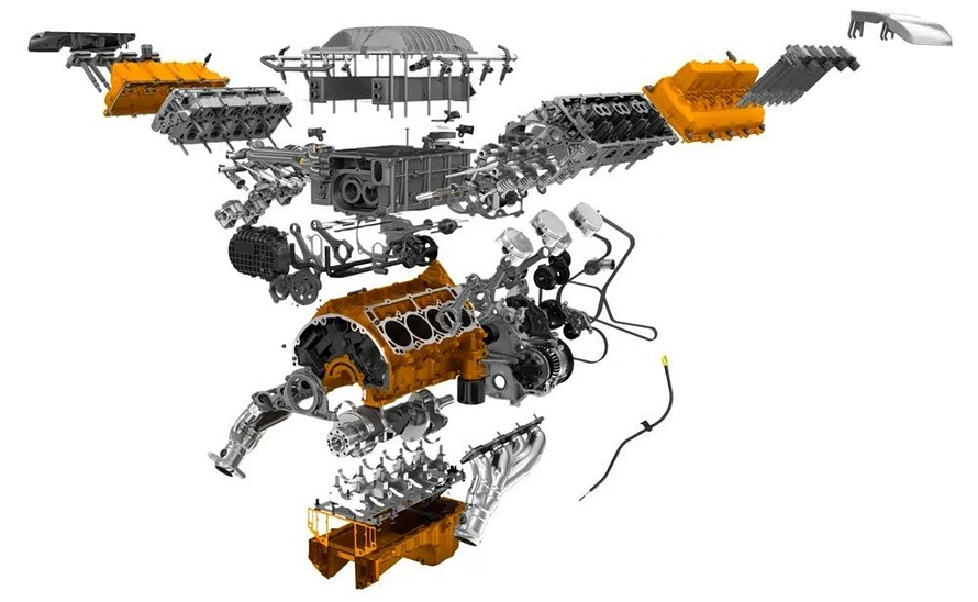 SRT Hellcat engine exploded view