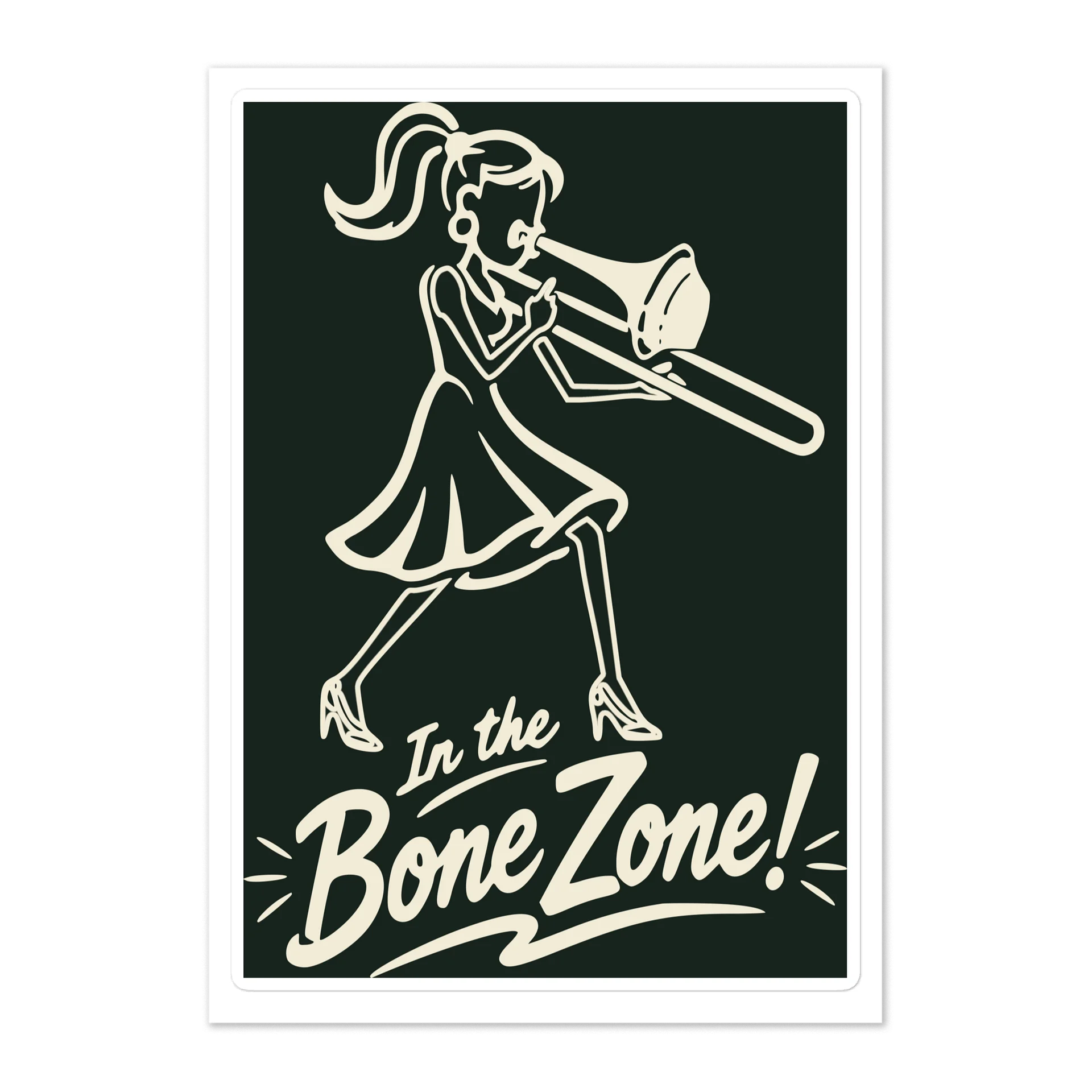 In the Bone Zone Female Sticker Sheet product image (1)