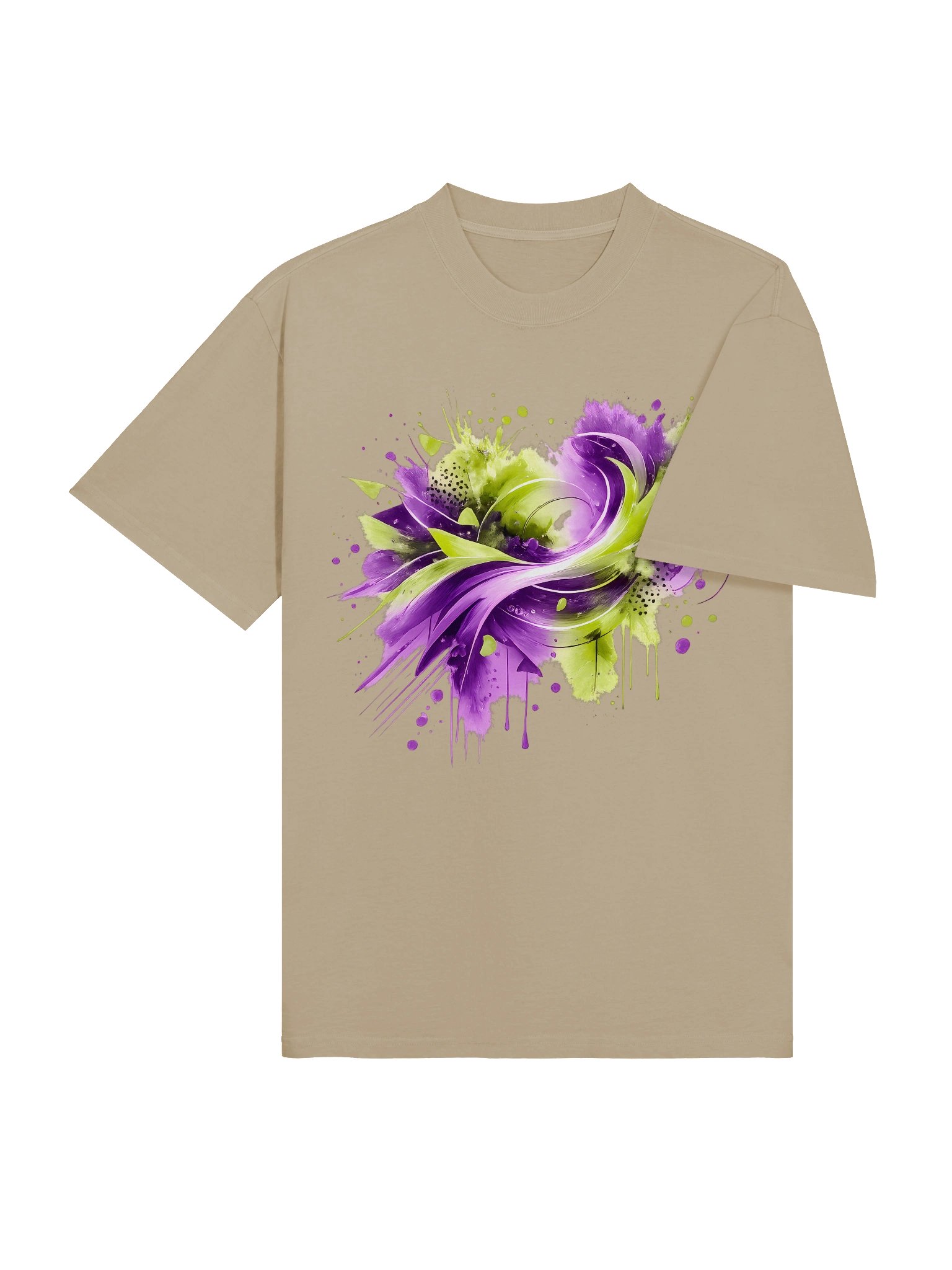 Women’s Holi 2026 T-Shirt - Lime & Purple Festival Tee product image (4)