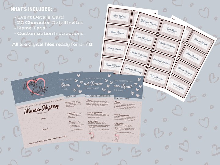 Death by Chocolate - A Valentine’s Murder Mystery - Invitations Add-On product image (2)