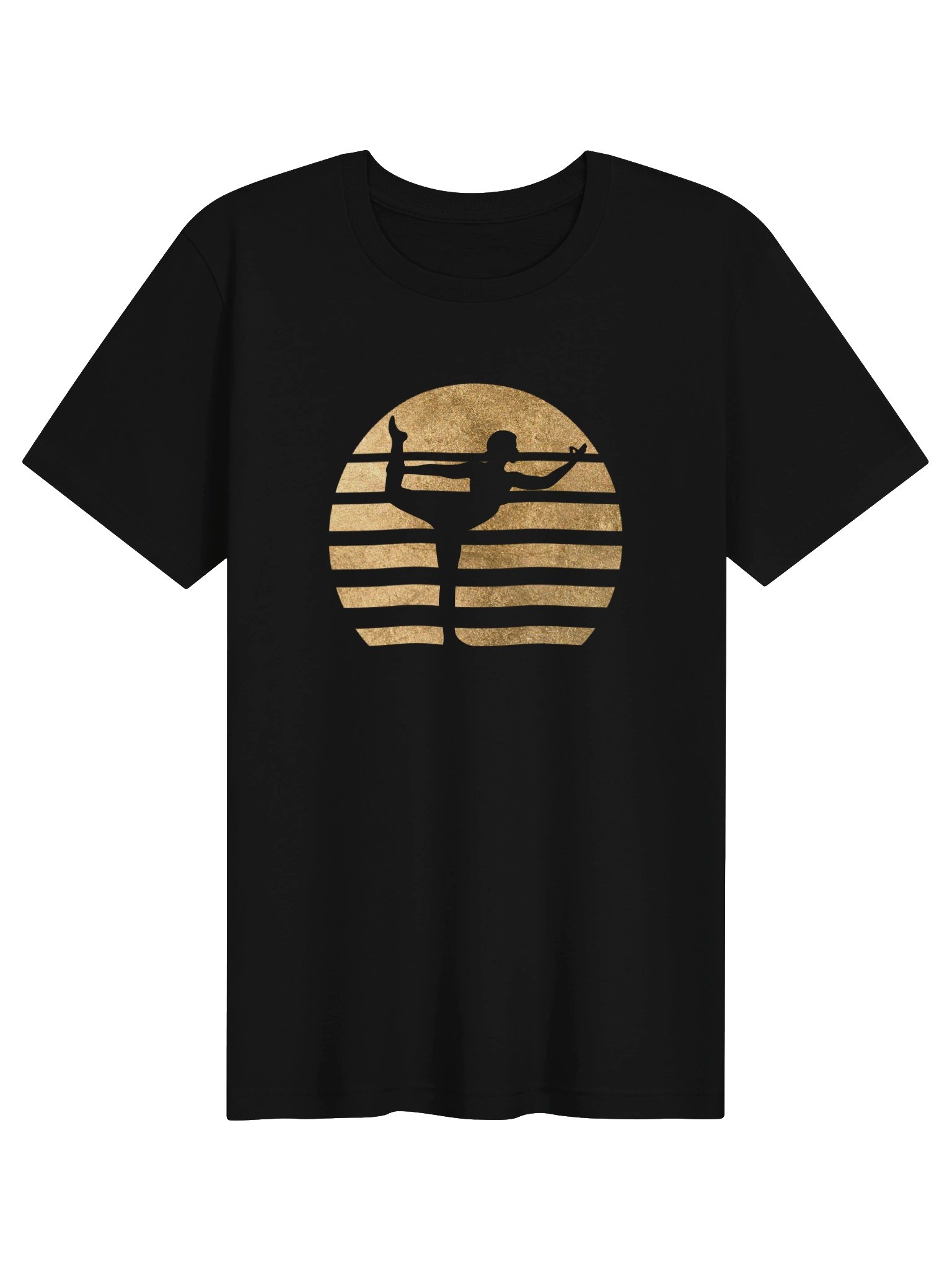 Gold Yoga Pose Silhouette Tee product image (1)