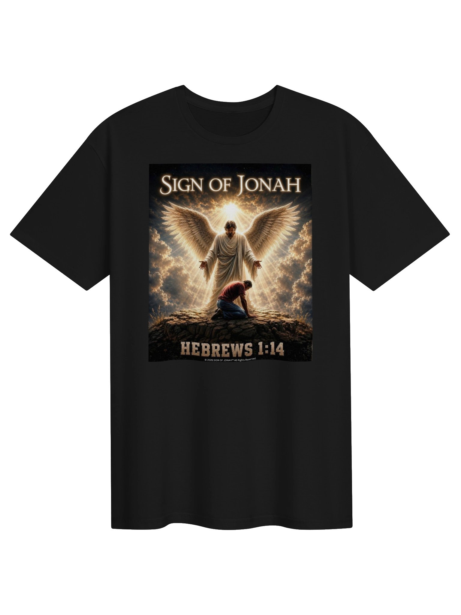 Sign Of Jonah™ Band T Shirt (Hebrews 1:14) product image (1)