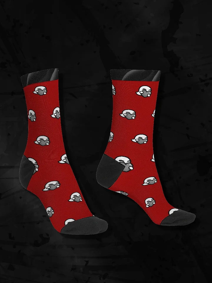 Red Pattern Crew Socks product image (1)