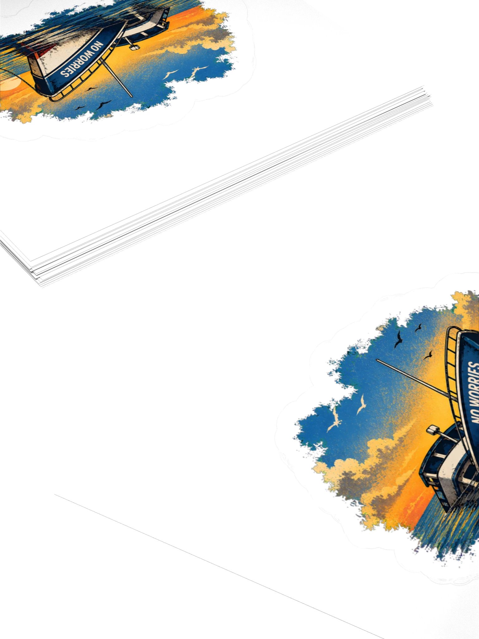 No Worries Boat Sticker product image (4)