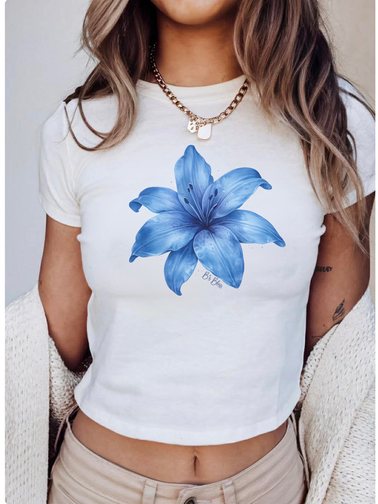 Blue Lily Baby Tee product image (2)