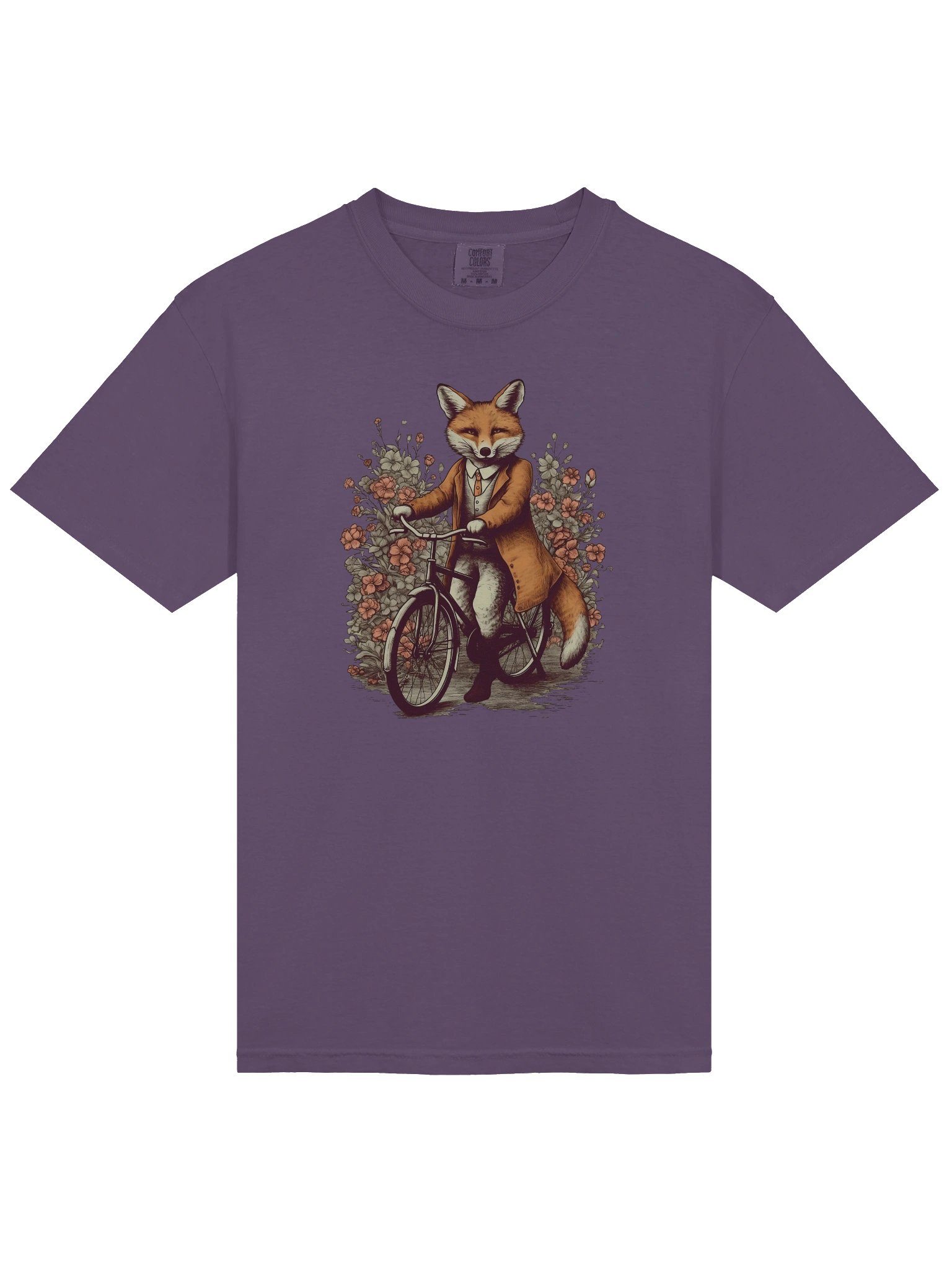 Fox Riding Bicycle Shirt – Vintage Woodland Animal Graphic Tee product image (25)