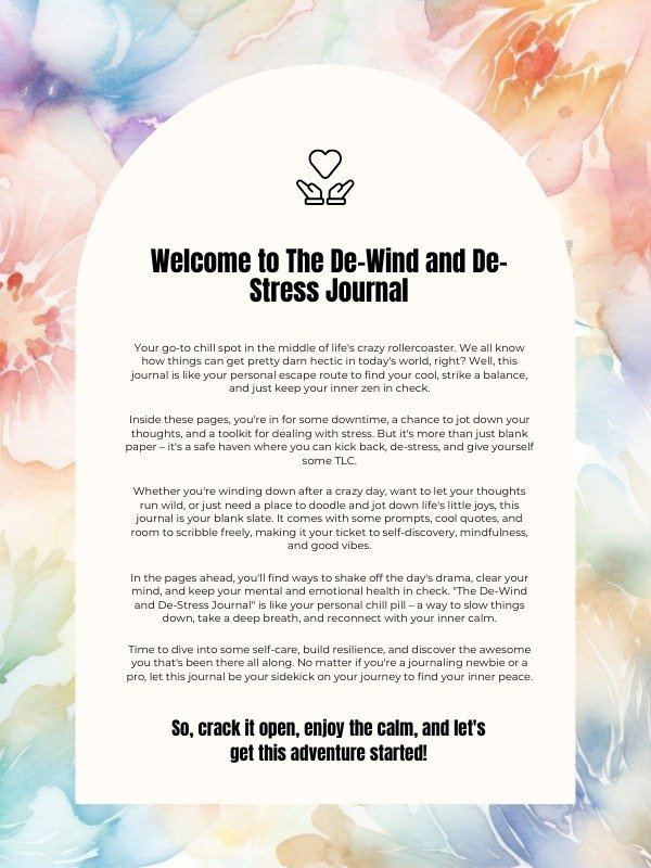 Dewind & Destress Journal product image (2)