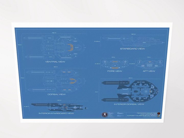 RWI Archimedes Starship Blueprint Poster product image (2)
