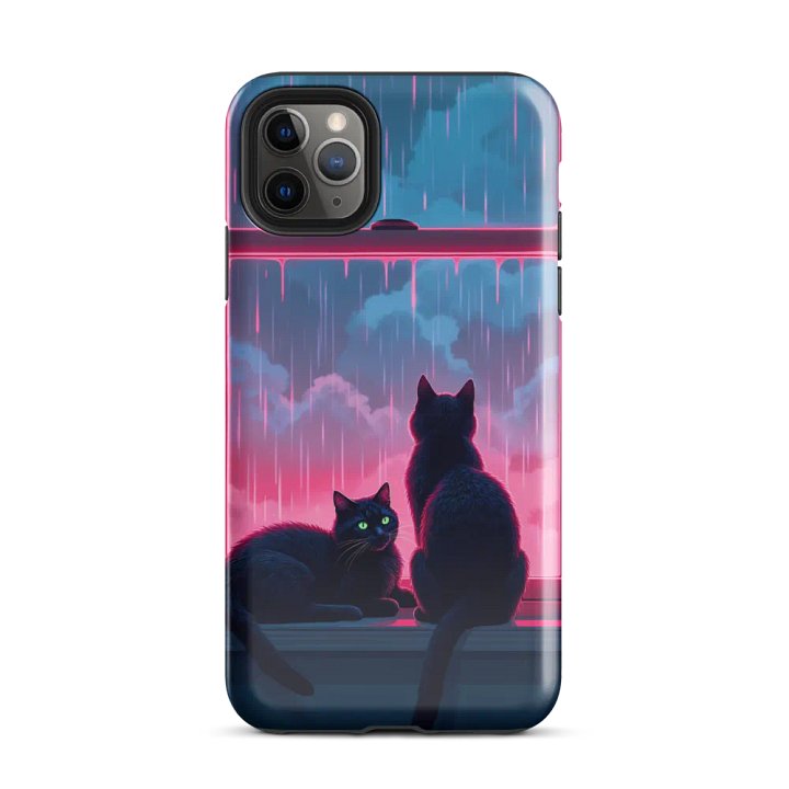 Neon Rain Cats Tough iPhone® Case product image (51)