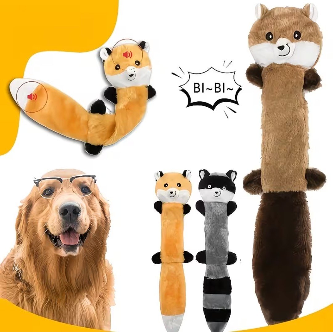 3pcs Soft Fur Plush Squeaky Dog Toys Set product image (2)