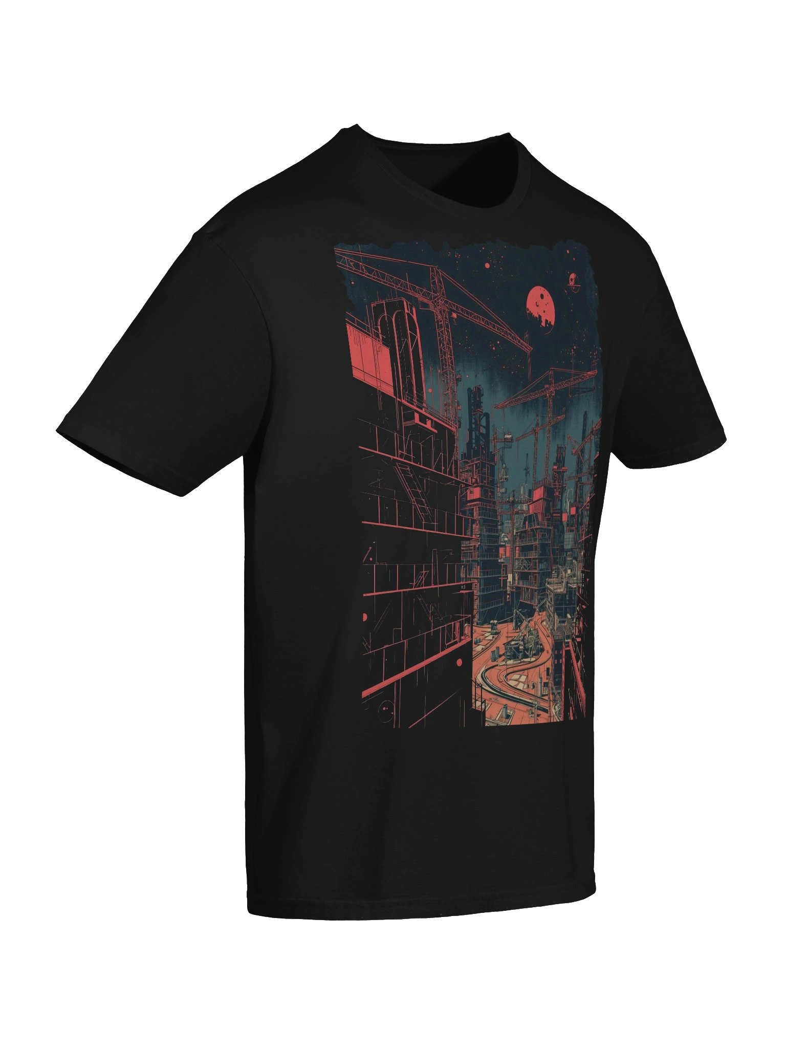Red Moon Constructionscape T-Shirt product image (2)