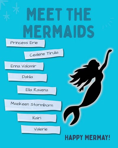 It's time to meet the mermaids! And there's so many mermaids, that this is only half of them 😱 The second half will post tomo...