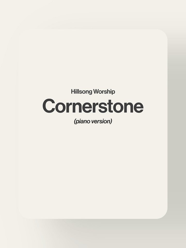 Cornerstone - Hillsong Worship product image (1)