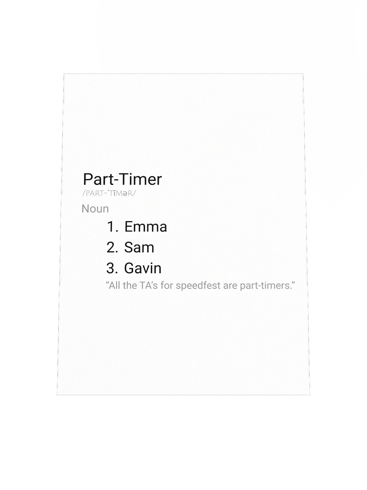 Part Timer Poster product image (4)
