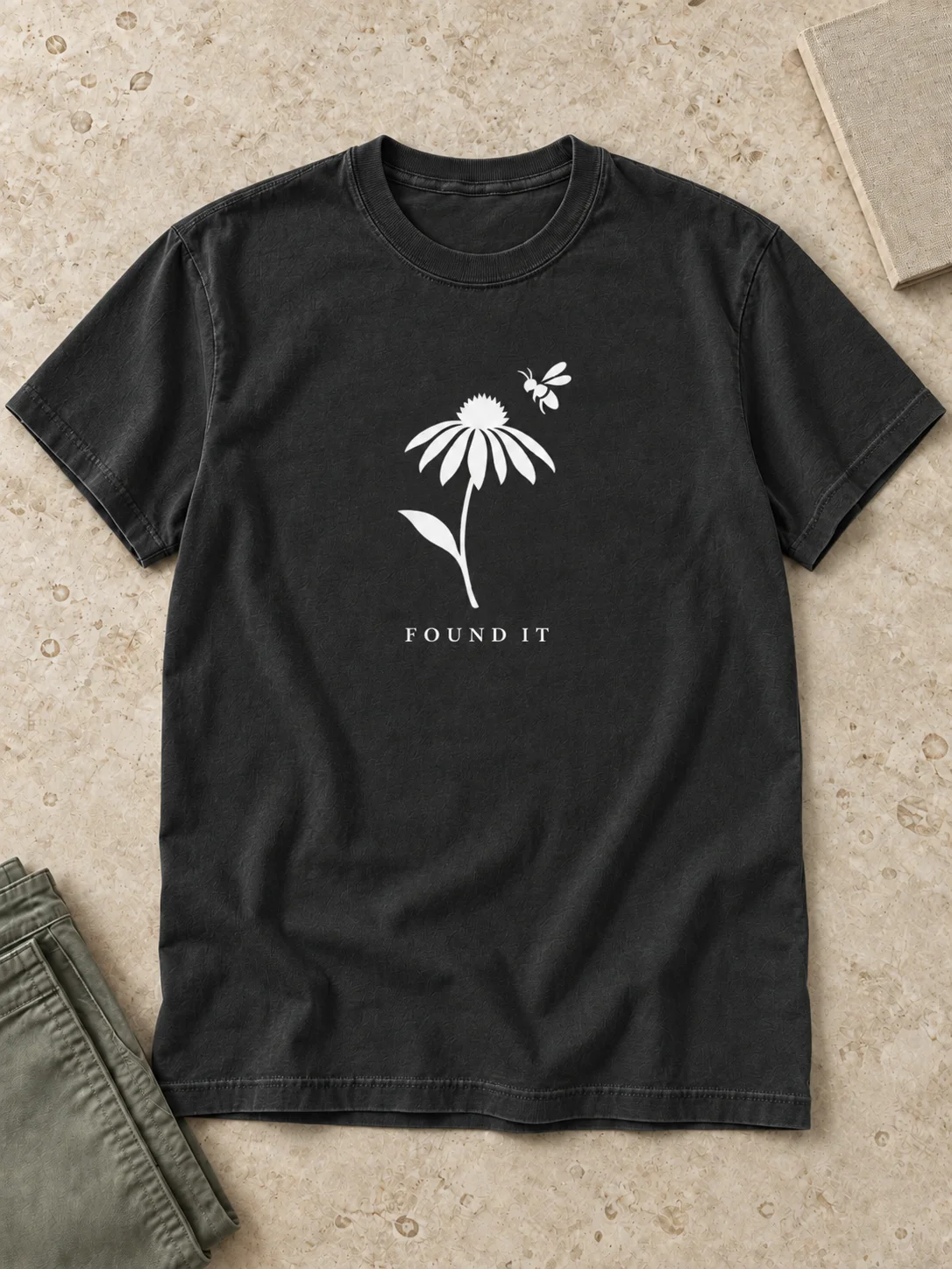 FOUND IT | Minimalist Bee & Flower Tee product image (1)