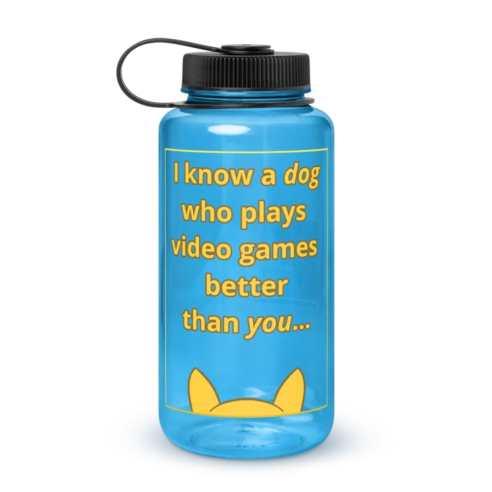 Doopsters - I know a Dog Gamer - Wide Mouthed Water Bottle 32 Ounce product image (1)