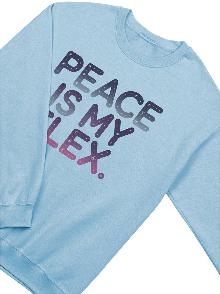 Peace Is My Flex Sweatshirt Onyx Ice Snow product image (1)