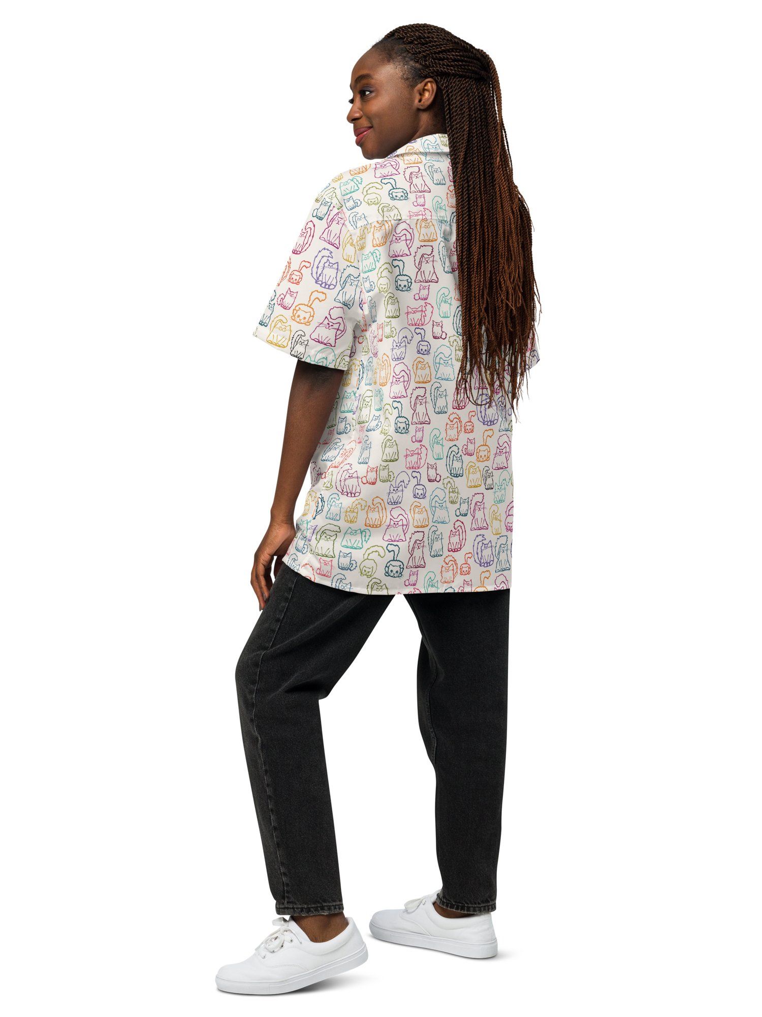 Lots-a-Kitties Oversized Button-Down Shirt product image (6)
