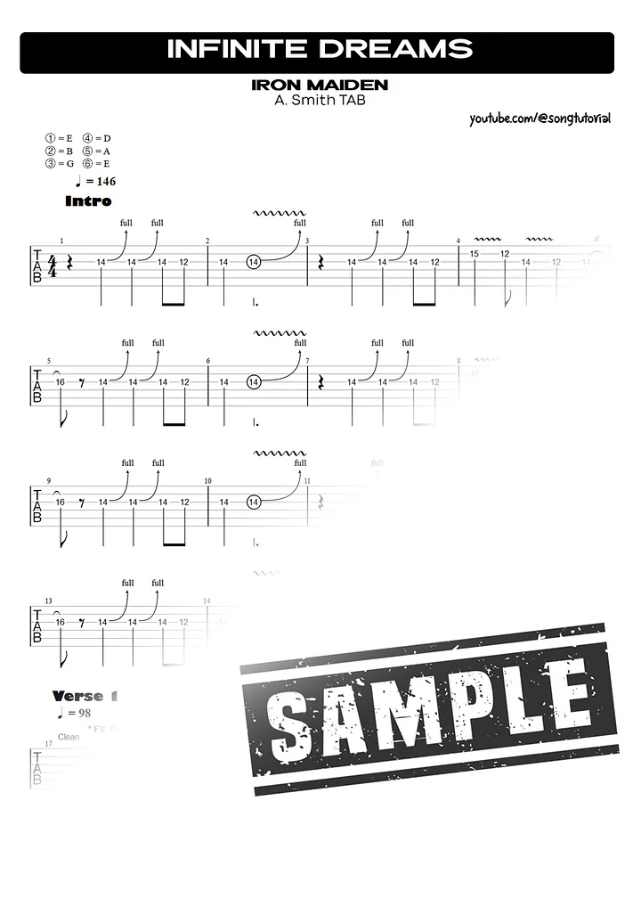 Infinite Dreams | PDF Tab + Guitar Pro | Iron Maiden product image (2)