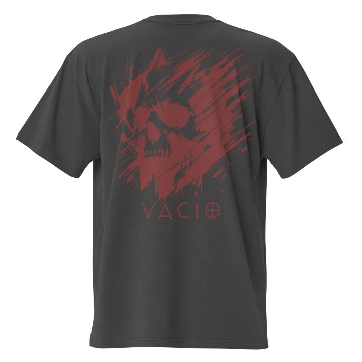 VACIO Abstract Scratch Skull Oversized Faded T-Shirt product image (1)