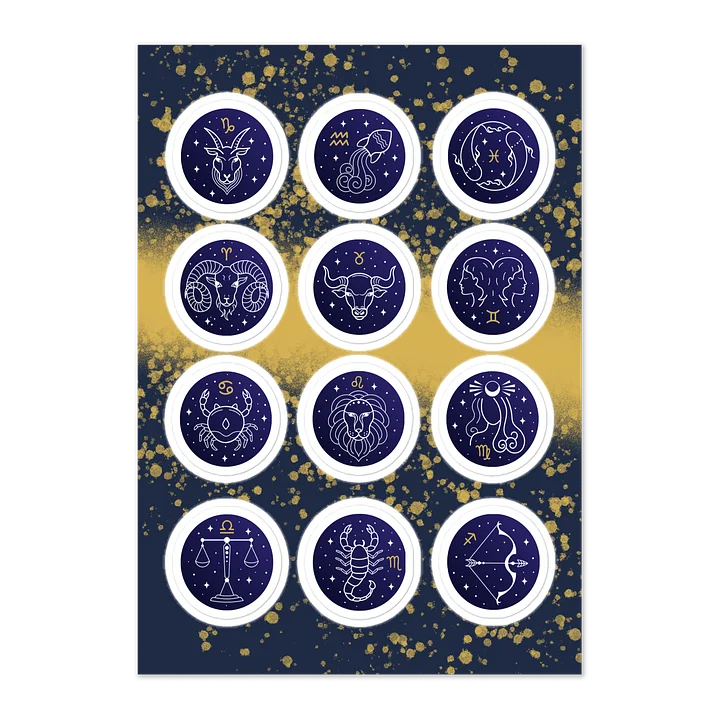 Zodiac Sticker Sheet (#2) product image (1)