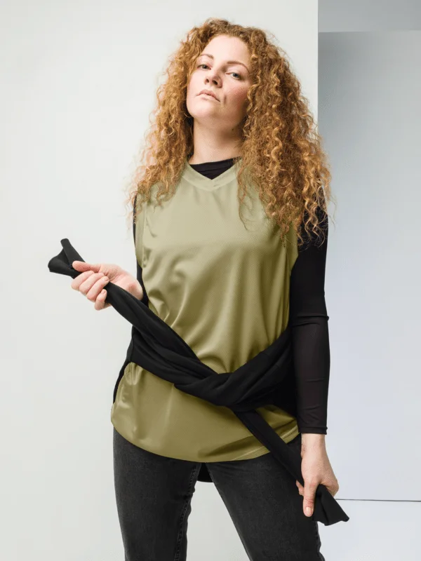 Recycled Unisex Basketball Jersey | Eco-Friendly Lightweight Sports Tank Top product image (3)