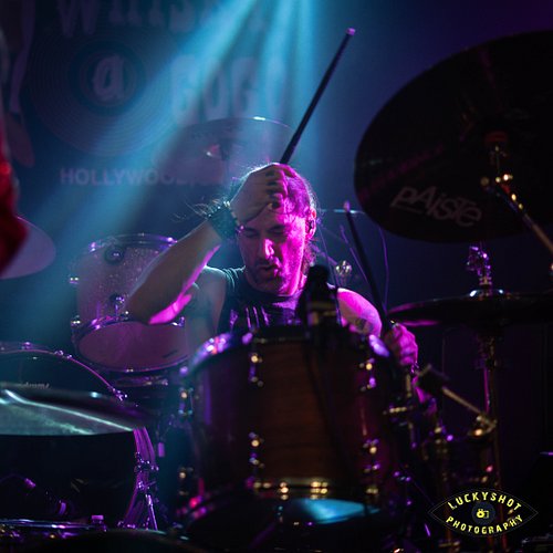 Upcoming July dates:
7/11 @new_wave_bar 
7/18 @thewhiskyagogo 

📸 @luckyshot_photos 

#LivingDeadDrummer #LiveMusic #RockDrummer