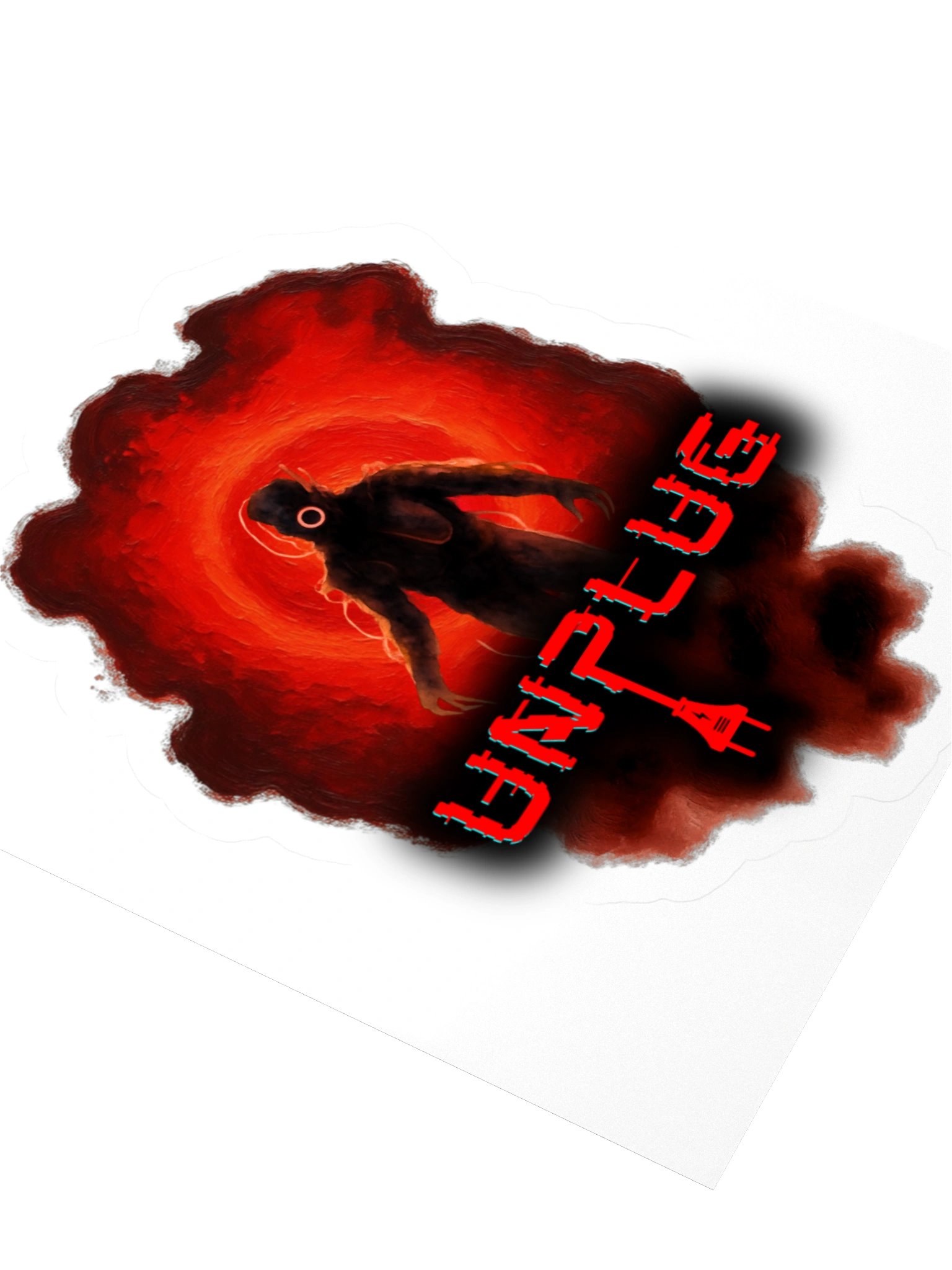 UNPLUG Orb Creature Silhouette Full size sticker product image (7)