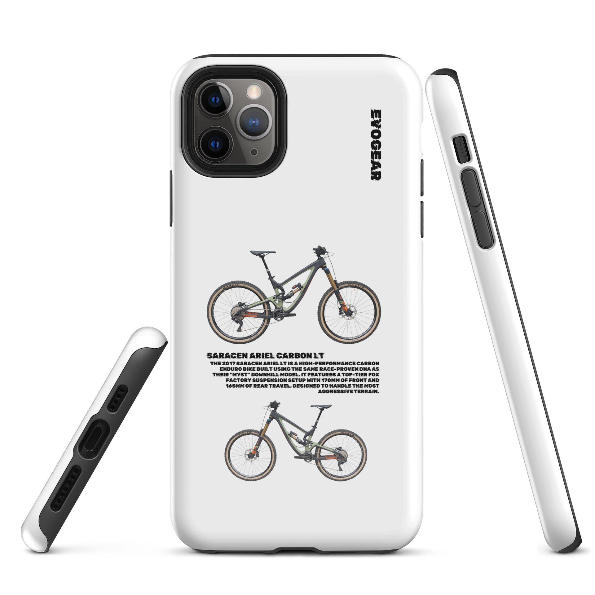 White Saracen Ariel Carbon LT iPhone Case product image (5)
