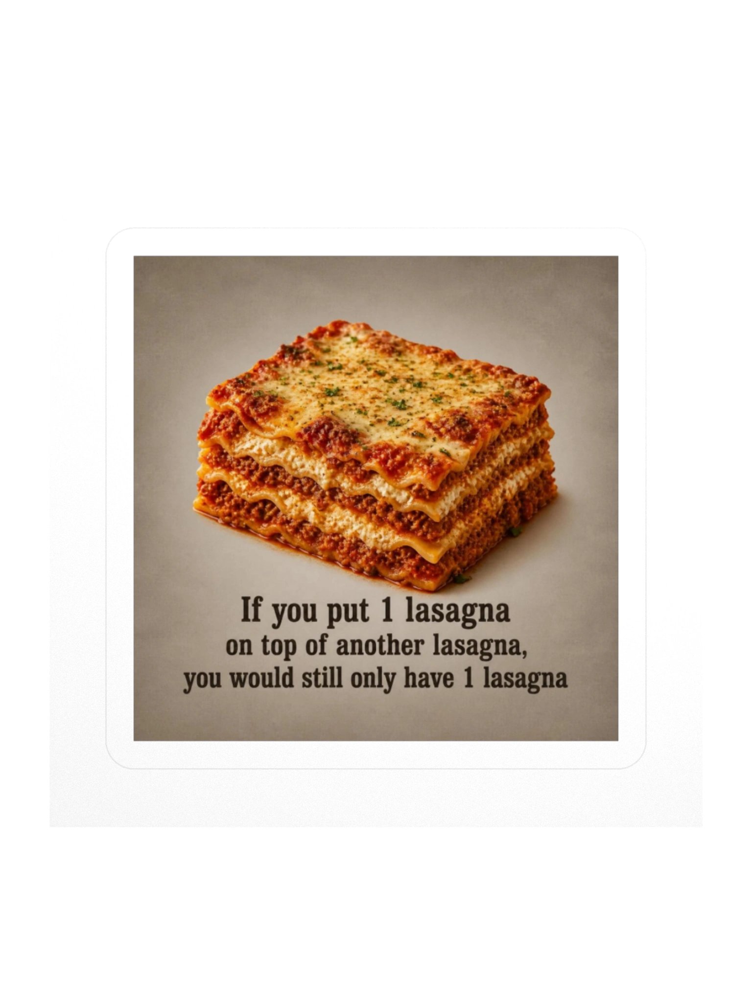 "Lasagna" Logic Kiss Cut Stickers product image (3)